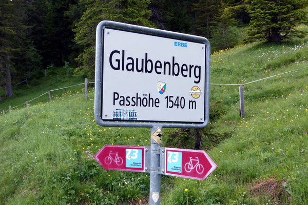 Ausgangspunkt Glaubenberg-Passhöhe - 1540 M