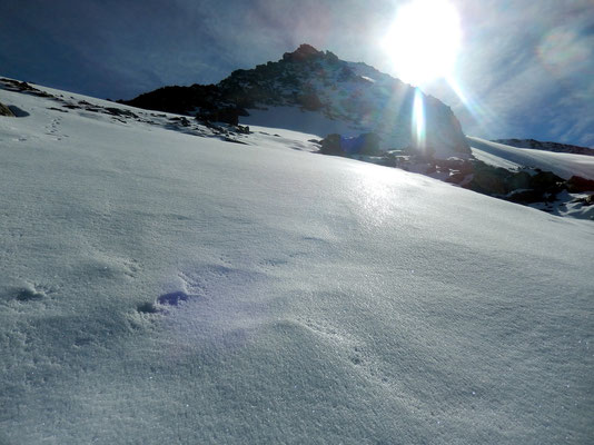 In der Westflanke - Blick zurück