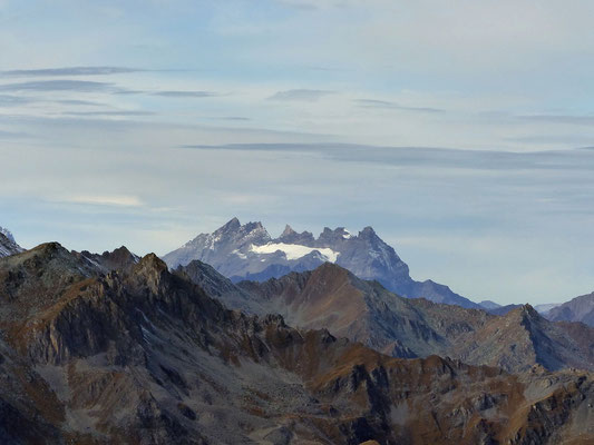 Gipfelblick - Fönlinsen über den Dents du Midi