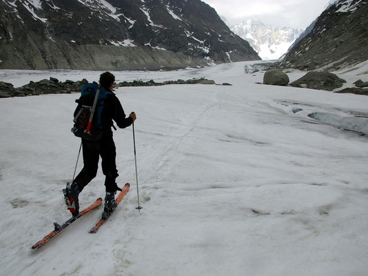 Aufstieg im Mer de Glace