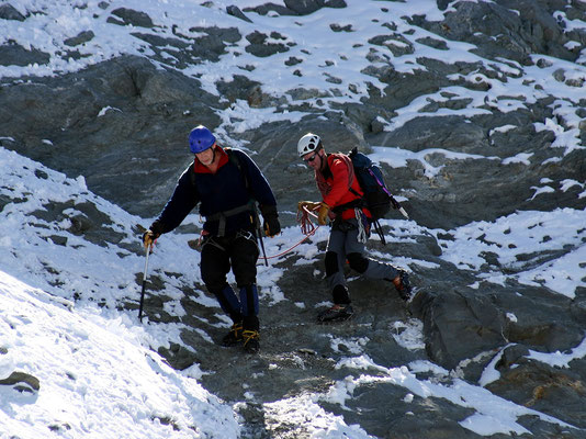 Passieren des Grand Couloir