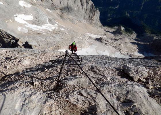 Am Westgrat - Blick hinab