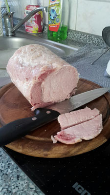 Kochschinken , 7 Tage gepökelt und 2h gekocht im Schinkenmaker
