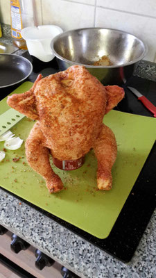 Ein Beer-Can-Chicken