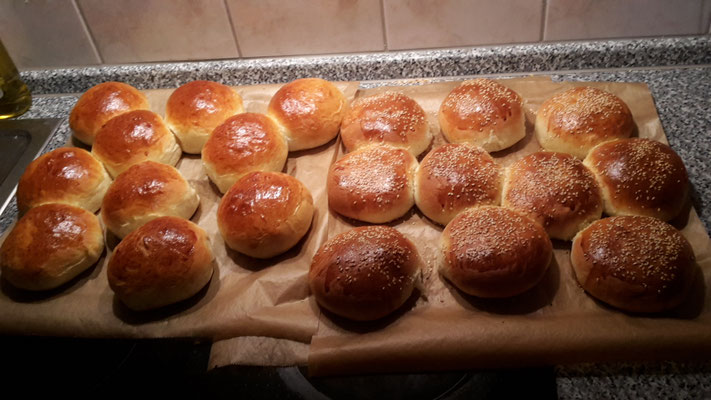 Die fertigen Burger Buns.
