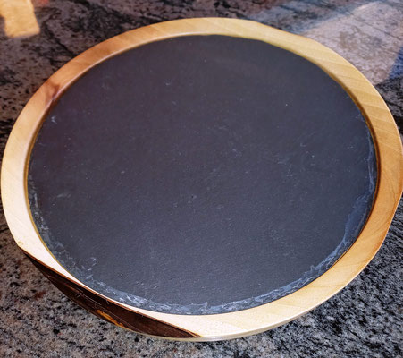 Schale kombi - oder mit Schieferplatte 31 cm 