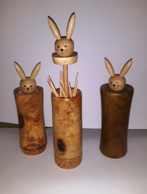 Zahnstocher Behälter mit Hase