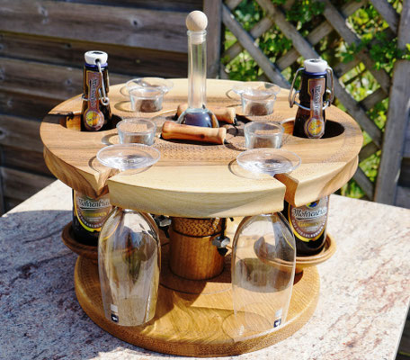 Bier, Schnaps Set --- ein besonderer Gag , für Balkon & Garten- inkl. 4 Biergläser u. Schnapsflasche