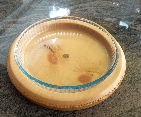 Zirbenschale mit Auflaufform hitzefest 31 cm