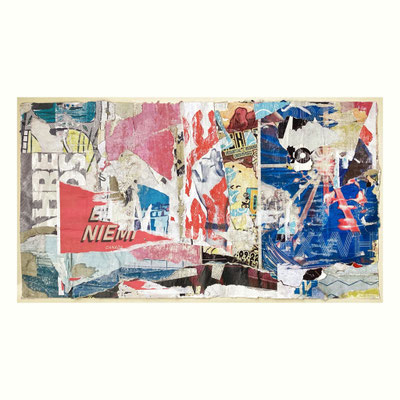 Niemi, décollage, 32,8 x 60,6 cm, 2024