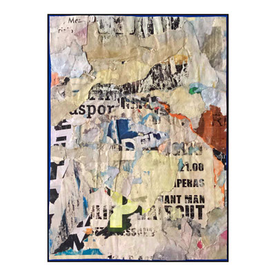 Haircut, décollage, 25,3 x 18,7 cm, 2024