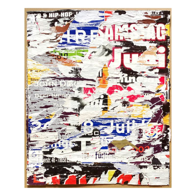 VS03, décollage with tape, ca. 73 x 60 cm, 2024