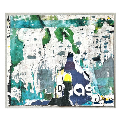 St. Lucia, décollage, 24,1 x 28,4 cm, 2024