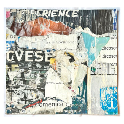 circo circo putti, décollage, 37,6 x 39,8 cm, 2023