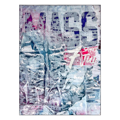 Mass, décollage, 24,1 x 17,8 cm, 2025