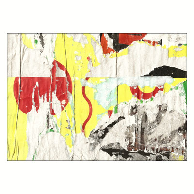 future rouge, décollage, 25,1 x 17,8 cm, 2023