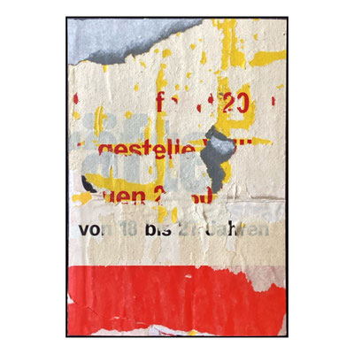 gestelle, décollage, 21,1 x 14,6 cm, 2024