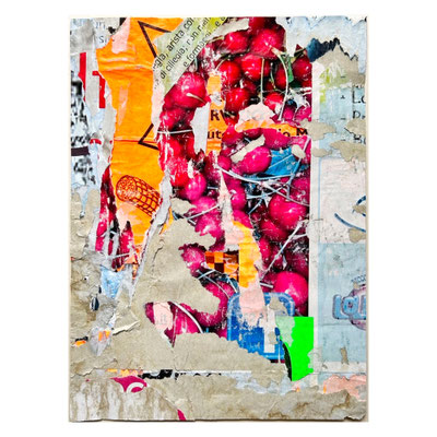 ciliegia, décollage, 41,4 x 30,2 cm, 2025