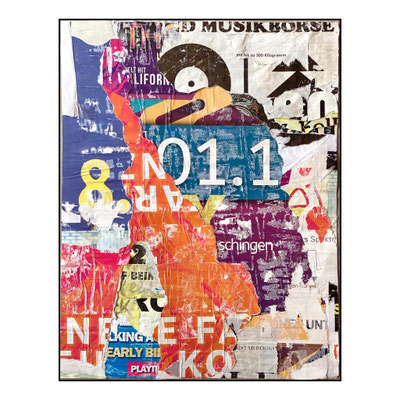 schingen, décollage with tape, 47,3 x 36,7 cm, 2024