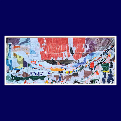 Descope, décollage, 21,5 x 51,3 cm, 2022
