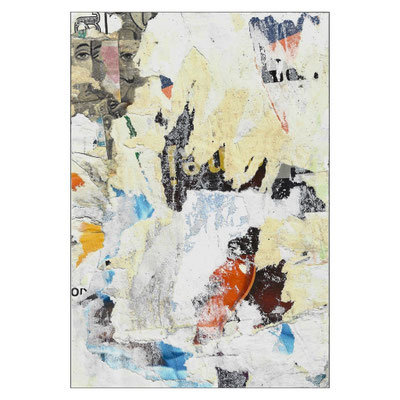 Augen, décollage, 15,5 x 10,7 cm, 2015