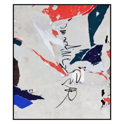 Mabillon, décollage with graffiti, 83,7 x 54,0 cm, 2025