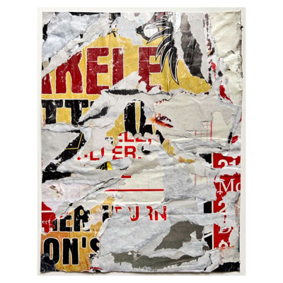 Kellerduo, décollage, 30,2 x 23,3 cm, 2025