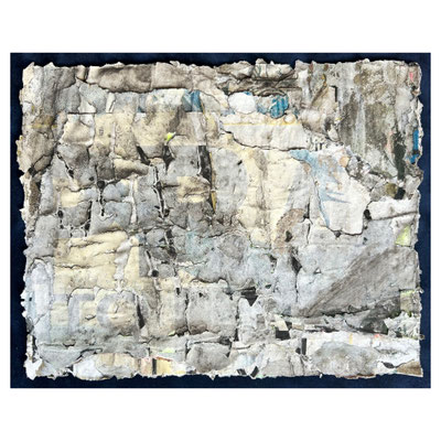 Coppo, décollage with dirt, ca. 23,5 x 30,5 cm, 2025 (Genova, IT)