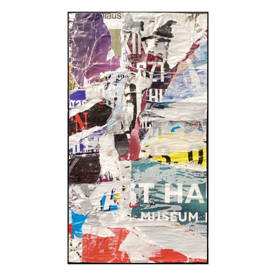 Plaus, décollage with tape, 44,4 x 24,6 cm, 2024