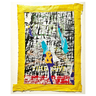 plus Villeneuve, décollage with tape, 63,0 x 46,5 cm, 2025