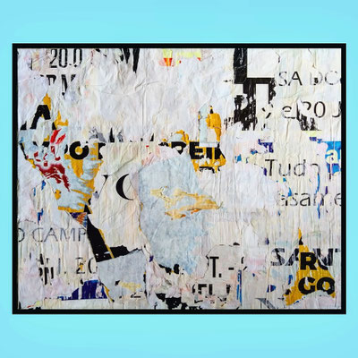 Frags VFdX, décollage, 69,7 x 86,2 cm, 2021