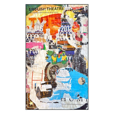 Growl, décollage, 53,4 x 32,2 cm, 2022