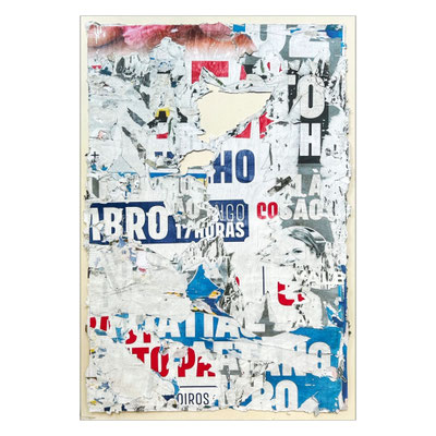 Bro Ngo, décollage with tape, ca. 94 x 64 cm, 2024