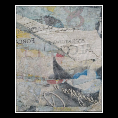 Forca, décollage (retro d'affiche) on canvas, 50,0 x 40,0 cm, 2023