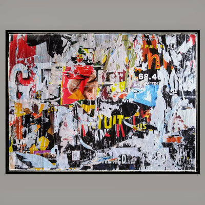 Lox, décollage, 59,5 x 81 cm, 2021