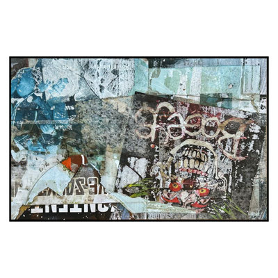 Ontent, décollage with sticker, 11,2 x 17,8 cm, 2025 (Hamburg, DE)
