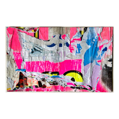 Mano, décollage, 27,5 x 45,1 cm, 2024