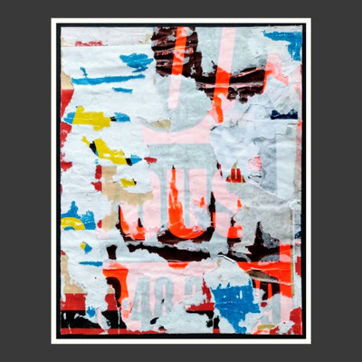 OUS, décollage, 25,2 x 19,7 cm, 2023