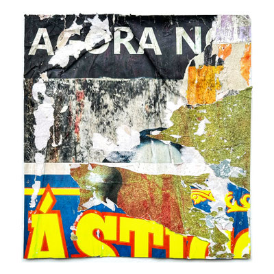 Agora, décollage, 39,2 x 36,8 cm, 2024