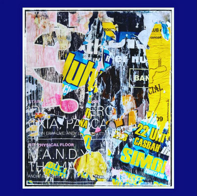 Casbah, décollage with tape, 63,0 x 52,5 cm, 2023