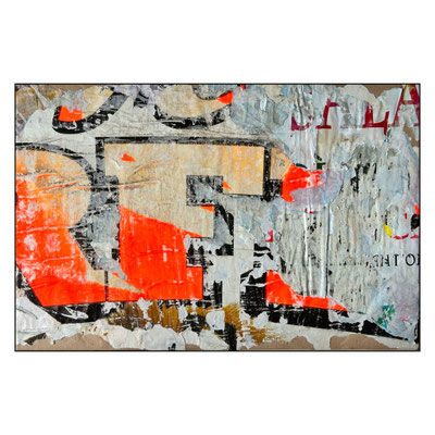 Faustus, décollage on paper on canvas, 40,0 x 60 cm, 2025