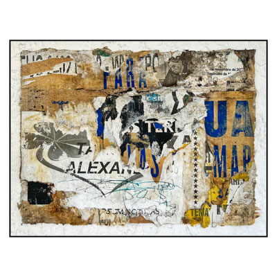 UAMAP, décollage with pen, 21,0 x 29,0 cm, 2025