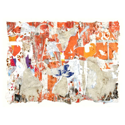 Mazzini, décollage composé, ca. 26,0 x 35,7 cm, 2025