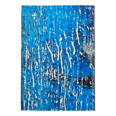 Azul, décollage, 23,8 x 16,7 cm, 2024