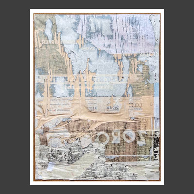 Zoro, décollage (retro d'affiche), 37,4 x 28,1 cm, 2023 