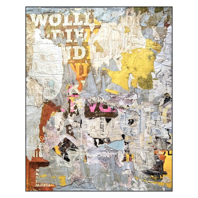 Wolli, décollage (retro d'affiche) with shellac, 50,5 x 40,4 cm, 2022 (Leipzig, DE)