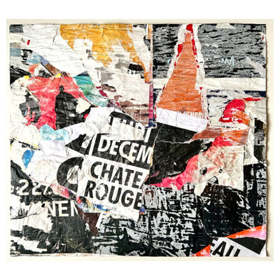 Decem, décollage, 56,7 x 62,7 cm, 2025