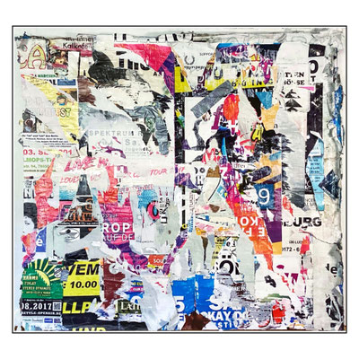 VS04, décollage with tape and staples on depafit, 119,0 x 131,0 cm, 2024