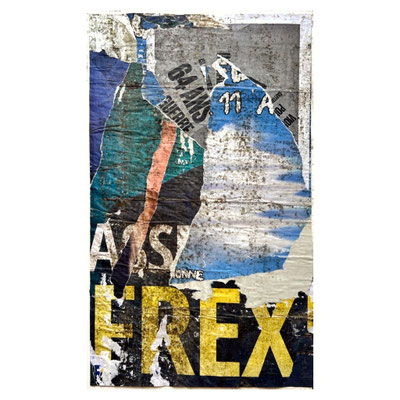 FREX ASS, décollage, 67,2 x 39,6 cm, 2025