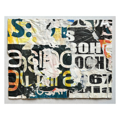 Asino, décollage, 22,6 x 30,1 cm, 2025